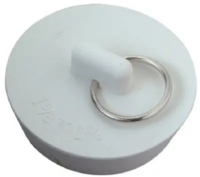 1-3/4 In White Rubber Sink Stopper With Flange 1