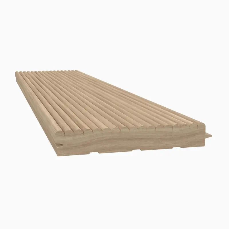 1/4-Inch Bead Solid Wood Tongue-And-Groove Tambour Panel – 11/16" Thick, 4 7/16" Wide, 112" Long 1