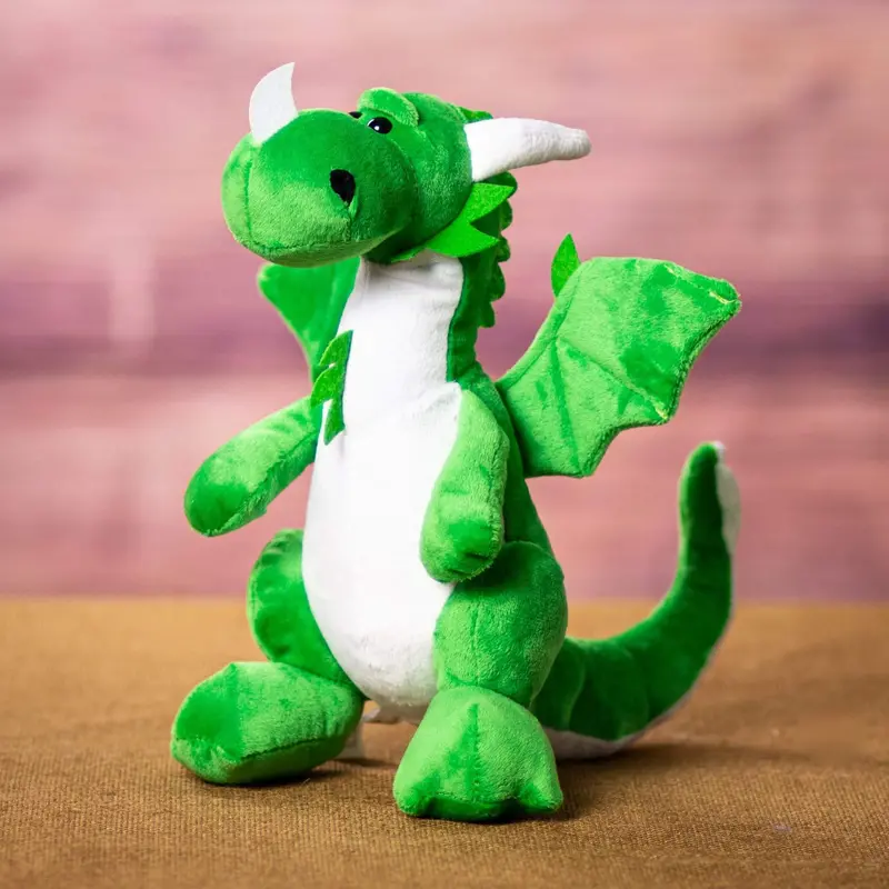 10-Inch Green Plush Dragon Toy 1