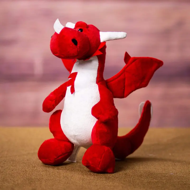 10-Inch Red Plush Dragon Toy 1