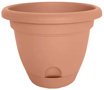 16-Inch Terra Cotta-Style Self-Watering Planter Pot (Plastic) 1