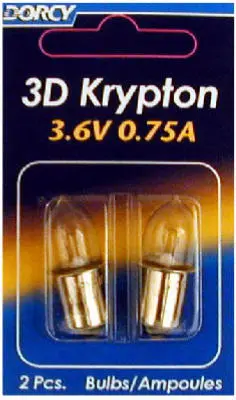 2-Pack 3D Krypton Flashlight Bulbs – High-Output Incandescent Replacement 1