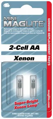 2-Pack Aa Xenon Mini Incandescent Replacement Bulbs 1