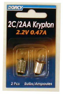 2-Pack Krypton Aa Bulbs, Model Kpr104, 2C Base 1