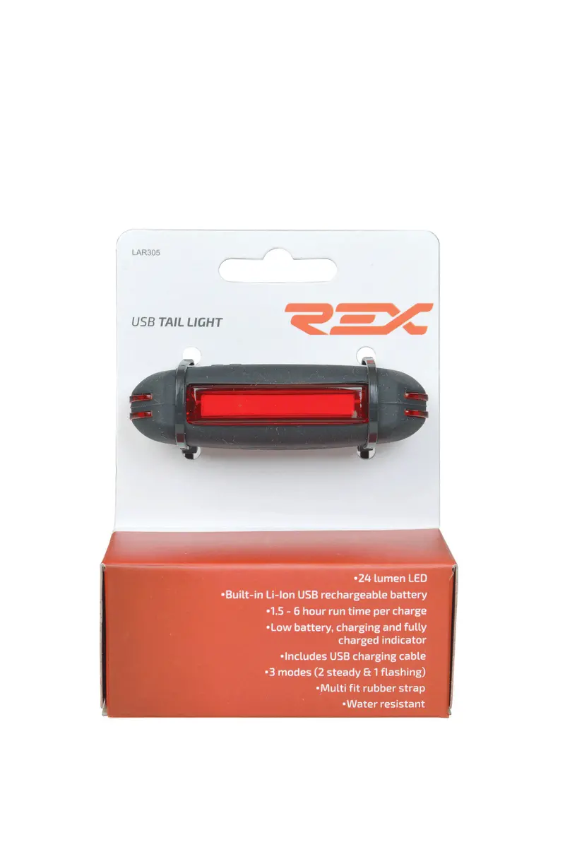 24-Lumen Usb Rear Tail Light With Safety Flash Modes 1