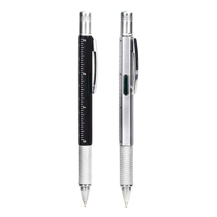4-In-1 Multi-Tool Pen | Black And Silver Tactical Writing Instrument 1