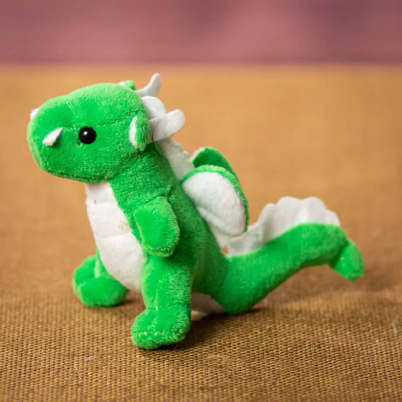 4-Inch Green Soft Plush Dragon Toy 1