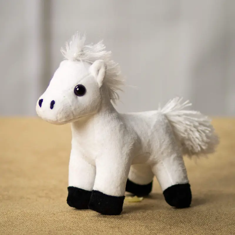 5.5-Inch Standing White Horse Plush 1