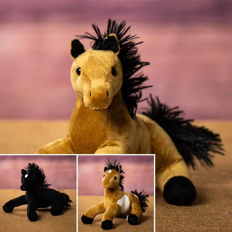 9-Inch Lying Down Horse Plush Toy 1
