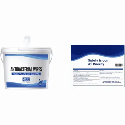 Alcohol-Free Antibacterial Wipes, 400-Count Pack For Sensitive Skin 1