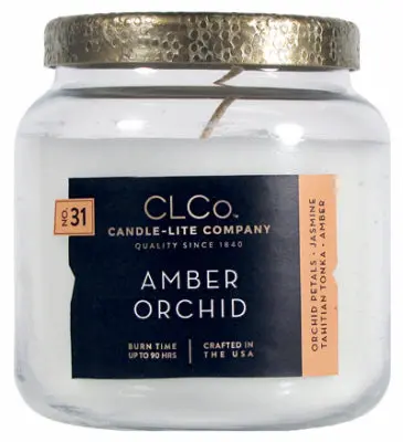 Amber Orchid Fragrance Candle – 14-Ounce Soy Blend 1
