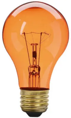 Amber Transparent Party Light Bulb – 25-Watt Warm Glow Decorative Bulb 1