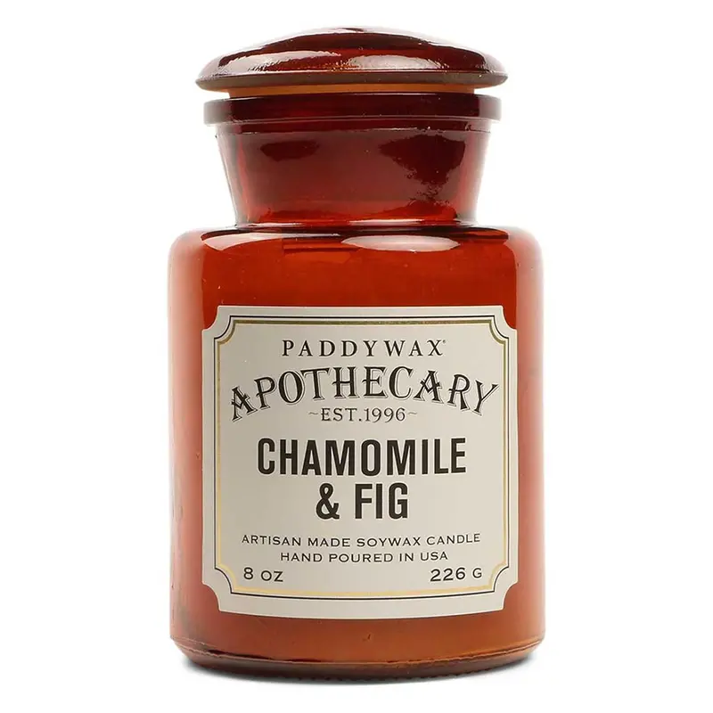 Apothecary Glass Candle – Soothing Chamomile & Sweet Fig 1