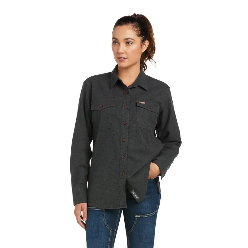 Ariat Women'S Rebar Durastretch Flannel Shirt – Long Sleeve Work Shirt With Flex 1