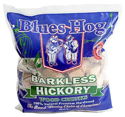 Barkless Hickory Wood Smoking Chunks – 300-Cubic-Inch Bag, Bold Bbq Flavor 1