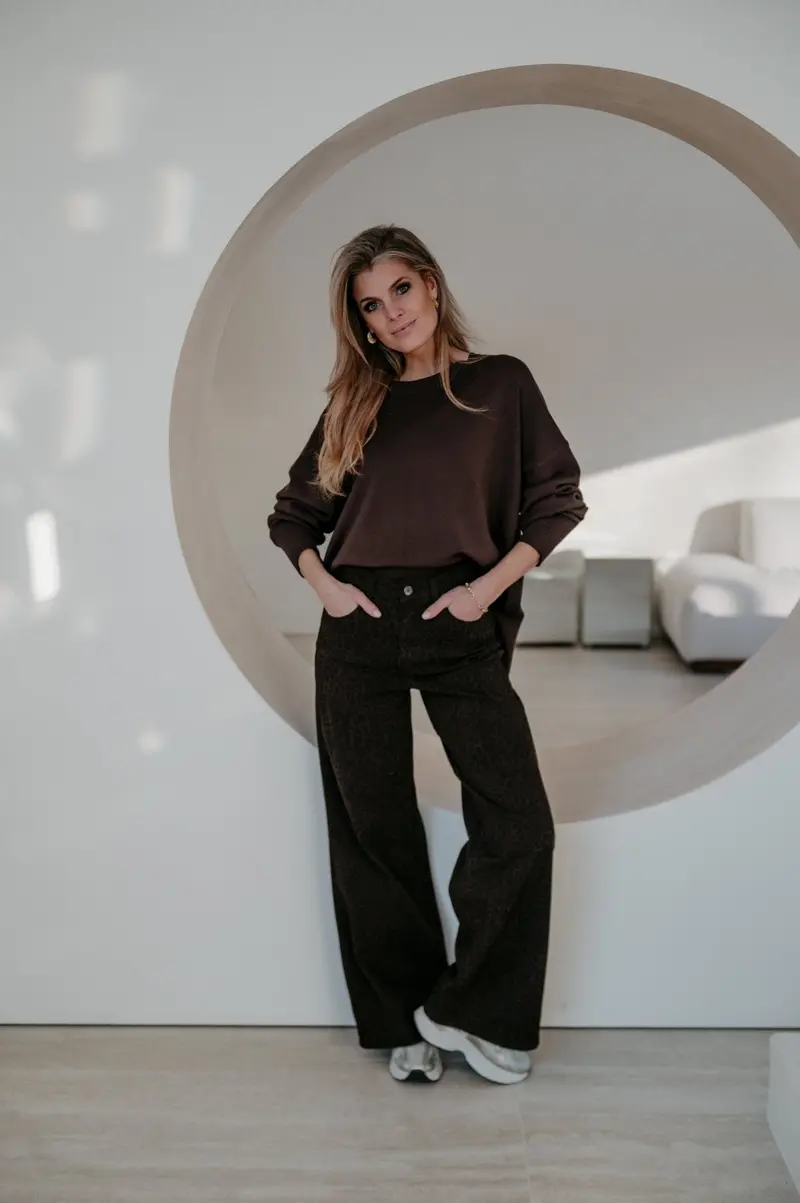 Bevuni Brown Knit Sweater 1