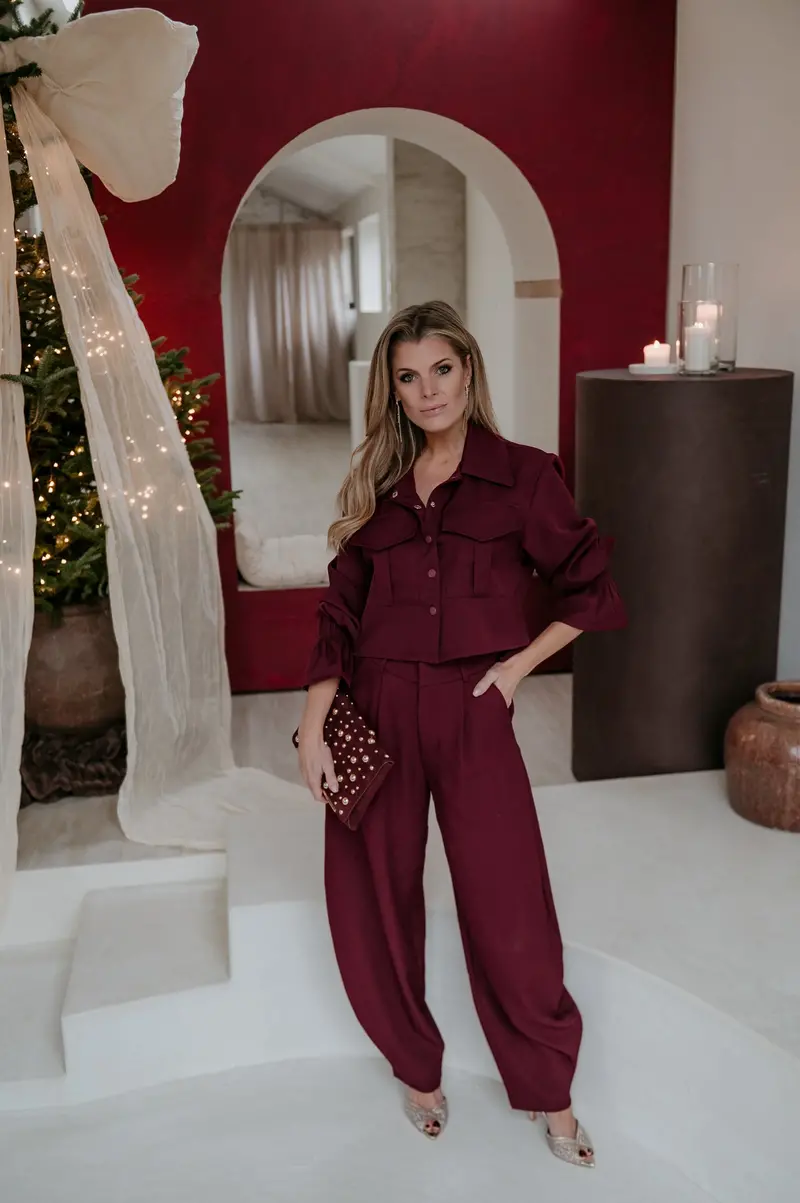 Bidosi Burgundy Overshirt-Style Jacket 1