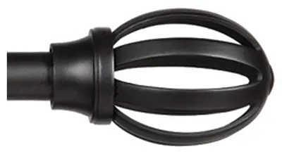 Black Adjustable Fast-Fit Curtain Rod – Extends 36 To 66 Inches 1