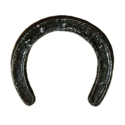 Black Cast Iron Miniature Horse Shoe – Decorative Bookend Or Keychain Charm 1