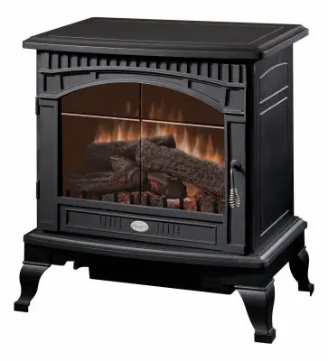 Black Electric Stove-Style Space Heater – 25-Inch Freestanding Design 1