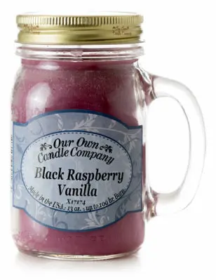 Black Raspberry Vanilla Mason Jar Candle – 13-Ounce Artisan Soy Blend 1