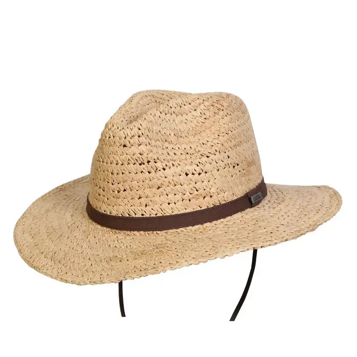 Boulder Beach Natural Tan Raffia Hiking Hat – Conner Hats 1