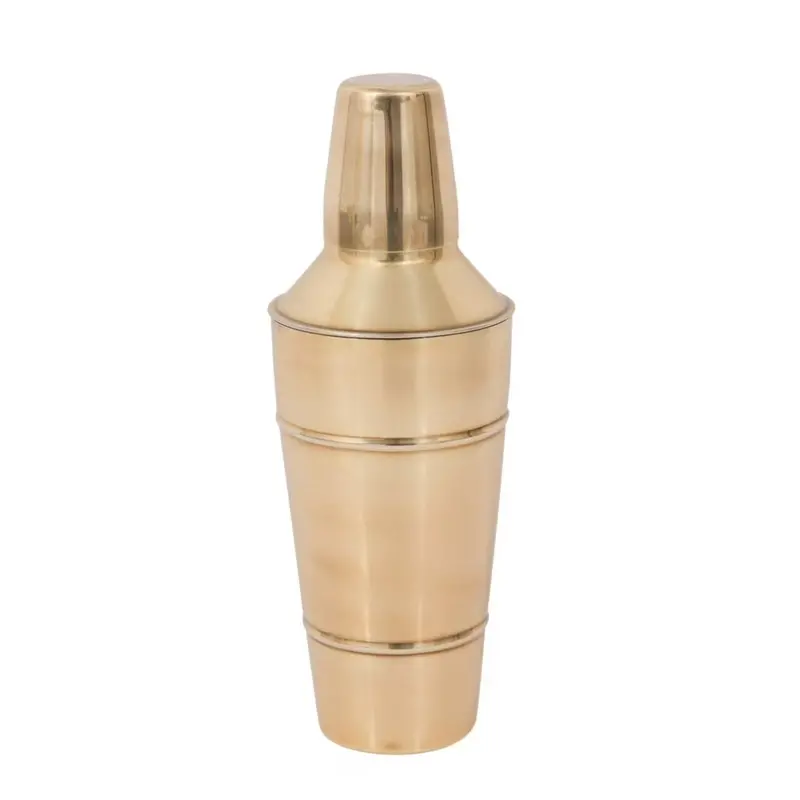 Brass-Finished Stainless Steel Cocktail Shaker – Bar-Ready Mixing Tool 1