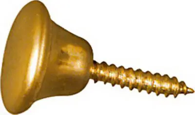 Bright Brass Cabinet Knob – 1/2-Inch Diameter, 2-Pack 1