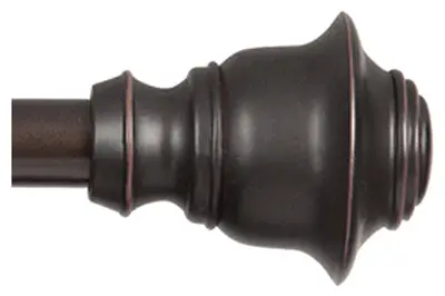 Brown Adjustable Fast-Fit Curtain Rod – 36–66 Inch Telescoping Design 1