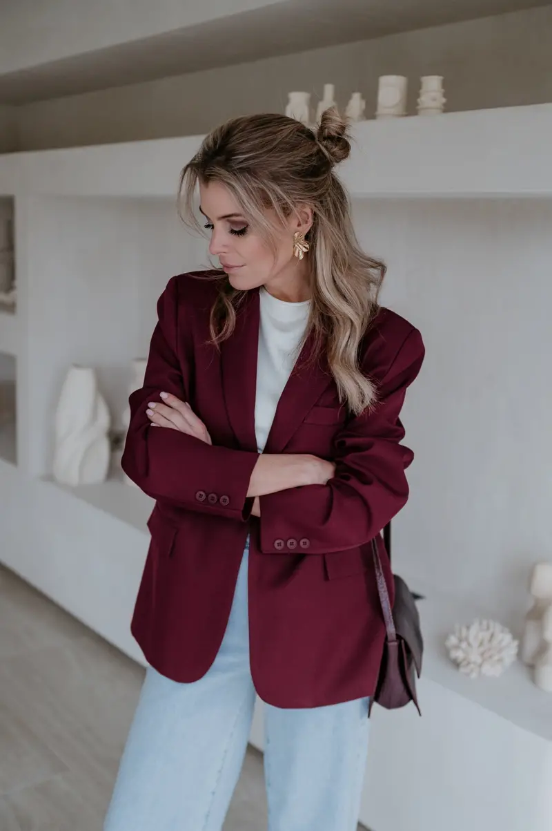 Burgundy Urticante Blazer 1