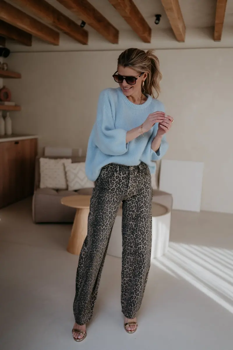 Capelo Textured Blue Knit Top 1