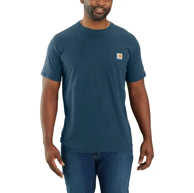 Carhartt Men'S Force Midweight Pocket T-Shirt – Light Huron Heather 1