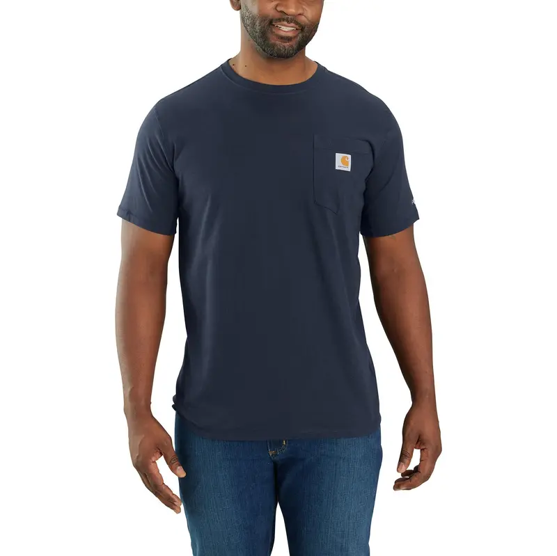 Carhartt Men'S Force Midweight Pocket Tee – Navy 1