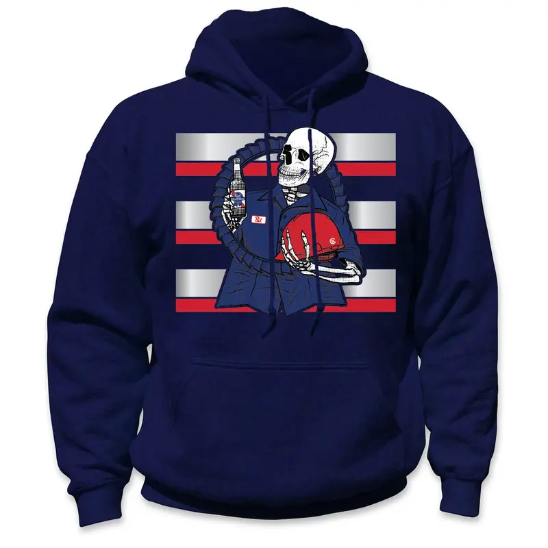 Casual Industrees Pabst Blue Skeleton Hi-Vis Safety Hoodie 1