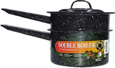 Ceramic-Coated Double Boiler – 1.5-Quart Black Finish 1