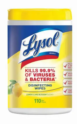 Citrus-Scented Disinfecting Wipes – 110 Count Pack 1