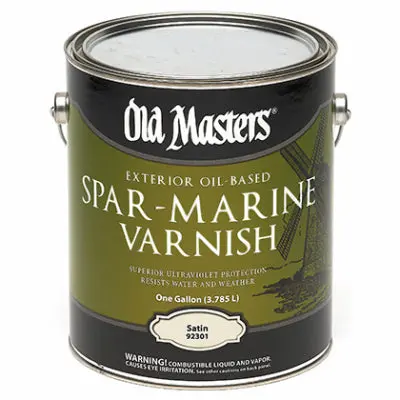 Clear Satin Exterior Spar-Marine Varnish (Oil-Based) – 1 Gallon 1
