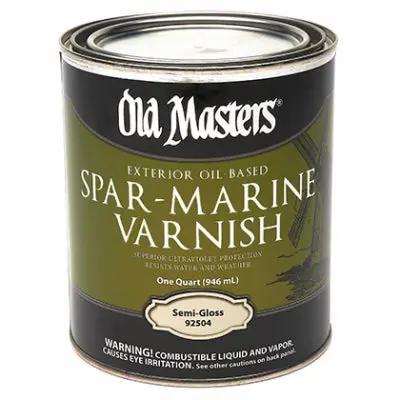 Clear Semi-Gloss Exterior Spar-Marine Varnish (Oil-Based) – 32 Oz 1