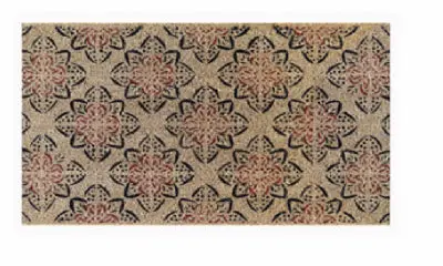 Coir Flower-Design Door Mat – Natural Fiber Welcome Mat, 18 X 30 Inches 1