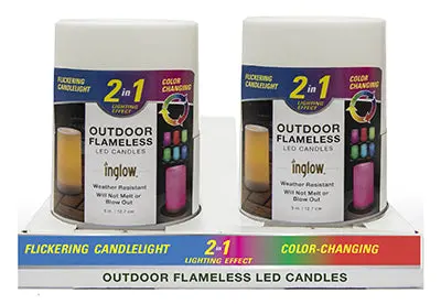 Color-Shifting Outdoor Flameless Candle – 4X8 Inch Led Decor 1