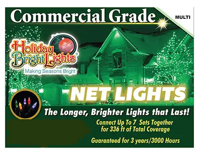 Commercial-Grade Christmas Net Lights – Multi-Color, 150-Count, 4 Ft X 6 Ft Coverage 1