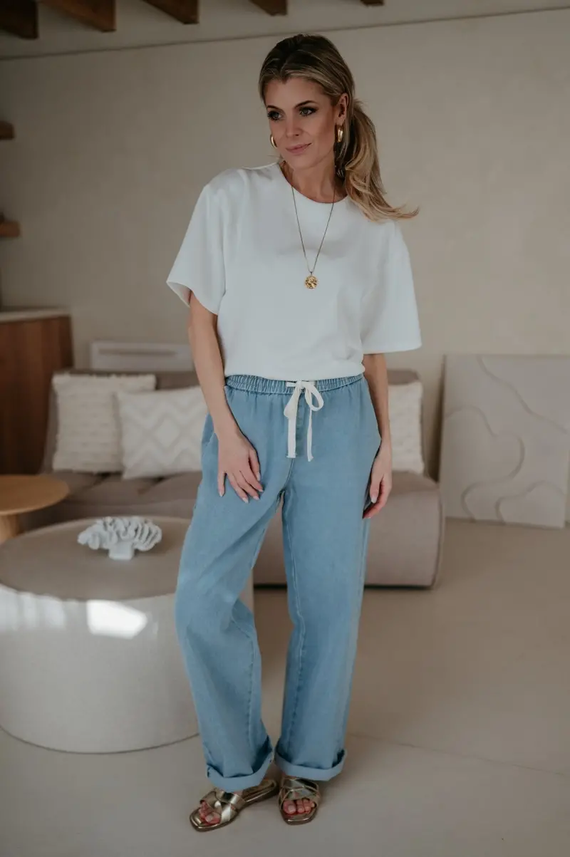 Curosi Navy Blue Tailored Trousers 1