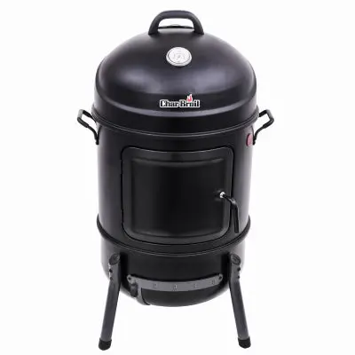 Cylinder Bullet Smoker – 570 Sq. In. Porcelain-Coated Steel Bbq Smoker (20-Inch) 1
