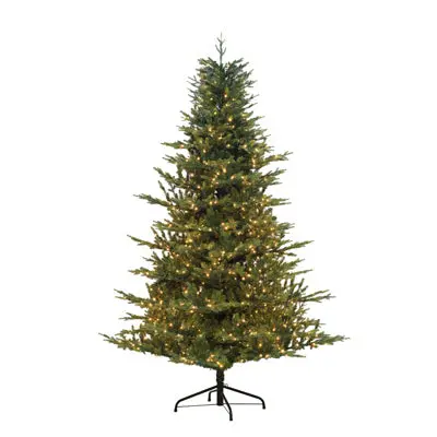 Dalton Fir Pre-Lit Artificial Christmas Tree – 7-Ft, 800 Warm White Led Lights 1