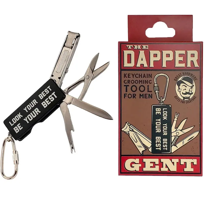 Dapper Gent Keychain Manicure Multi-Tool By Trixie & Milo 1
