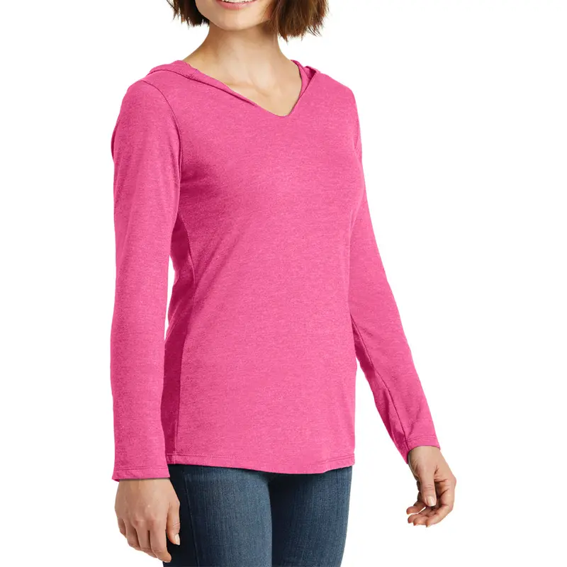 District Made Women'S Tri-Blend Hooded Sweatshirt 1