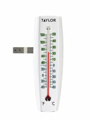 Dual-Sensor Indoor/Outdoor Window Thermometer With Weatherproof Design 1