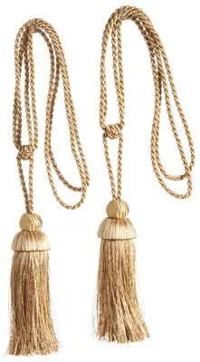 Elegant Gold-Tone Curtain Tiebacks – Set Of Two, 23.5-Inch Length 1