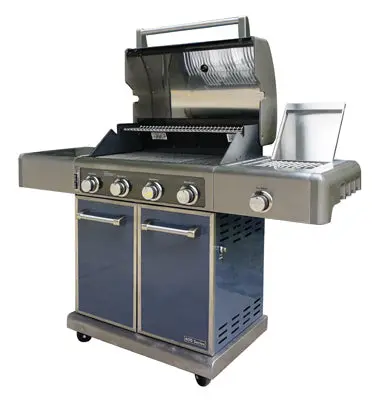 Elite 4-Burner Lp Gas Grill With Side Burner – 64,000 Btu, Gunmetal Finish 1