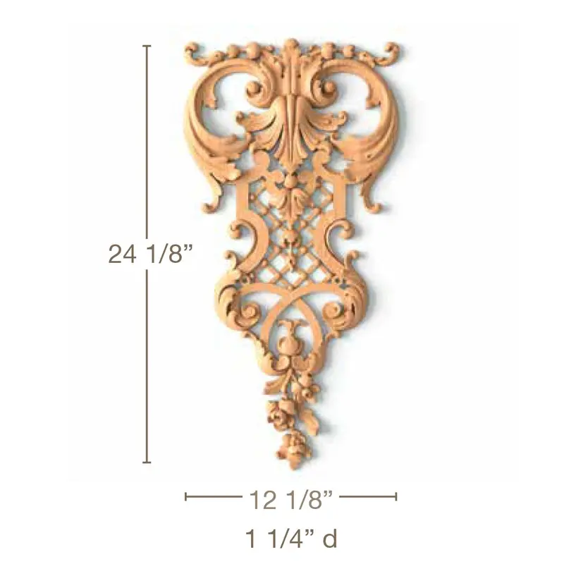 Extra-Large Acanthus Scroll Fret Panel For Cre720 – 12.125" W × 24.125" H × 1.25" D 1